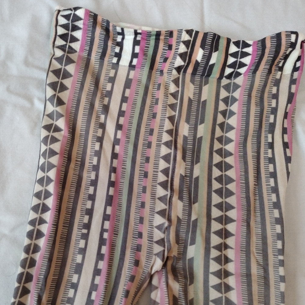 MalkaChic Women's Tights Size S/M Aztec Pattern